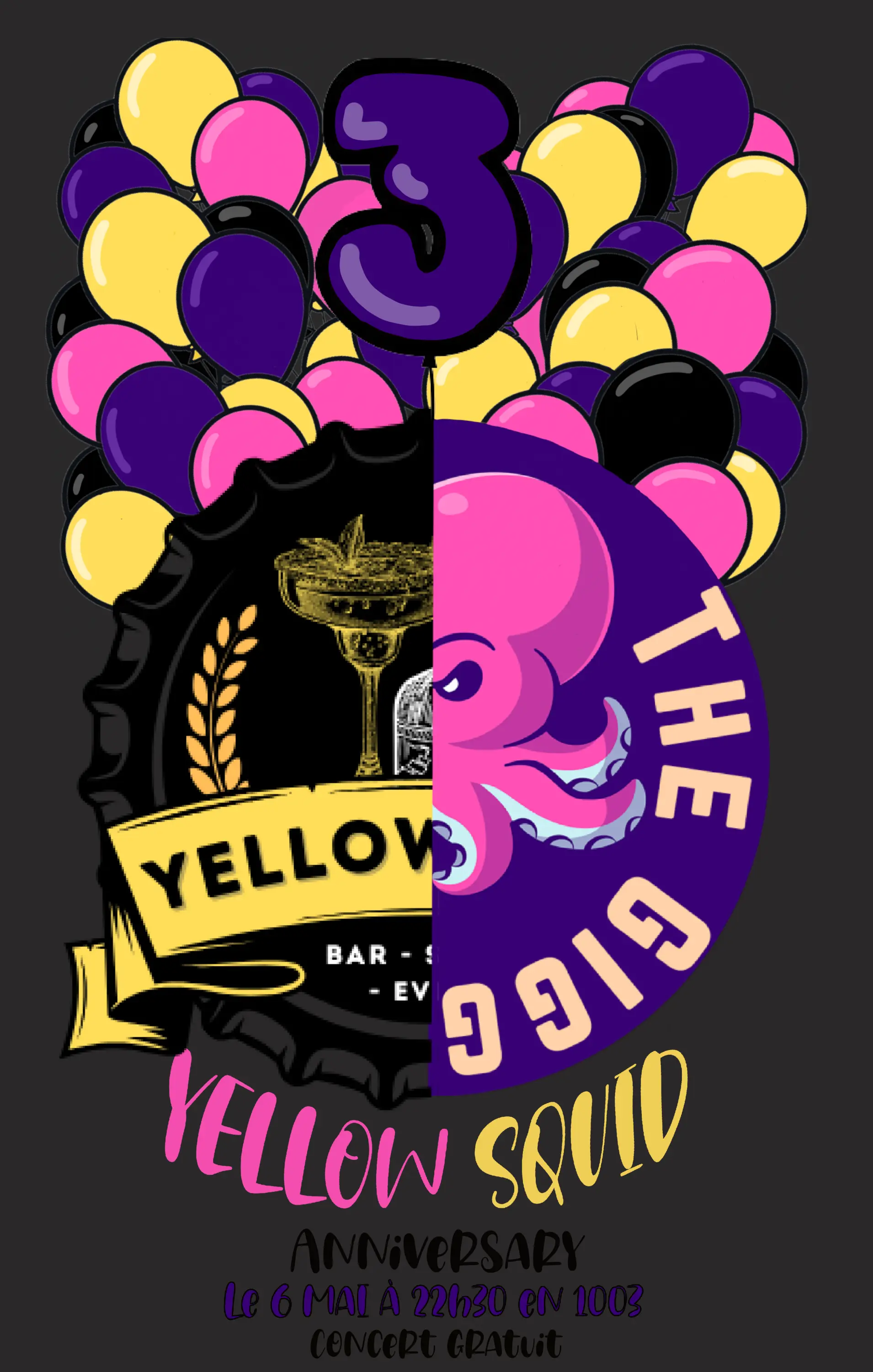 3 ans du Giggling Squid et du Yellow Jack